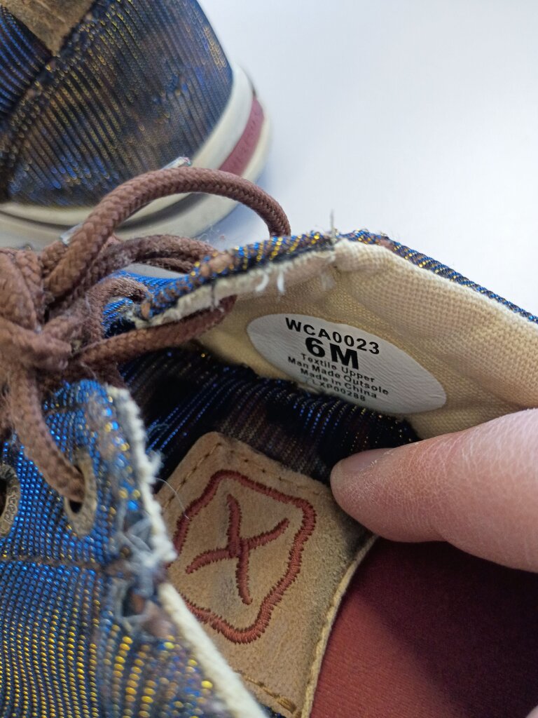 Blue and Brown Cheetah Print Youth Sneakers