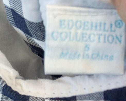 Navy and White Gingham Dress