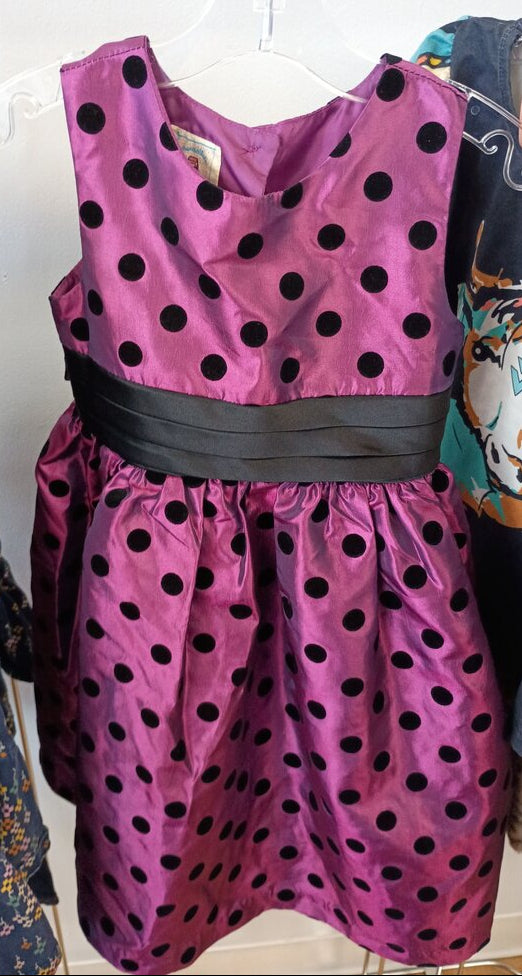Marnella Purple Polka Dot Dress