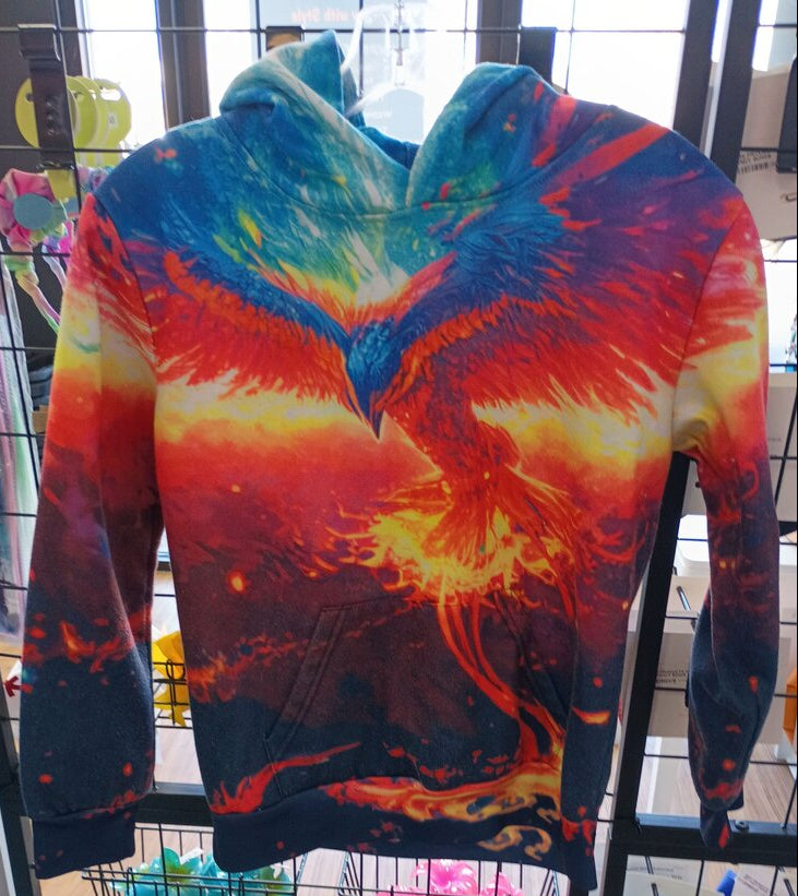 Colorful Phoenix Design Hoodie