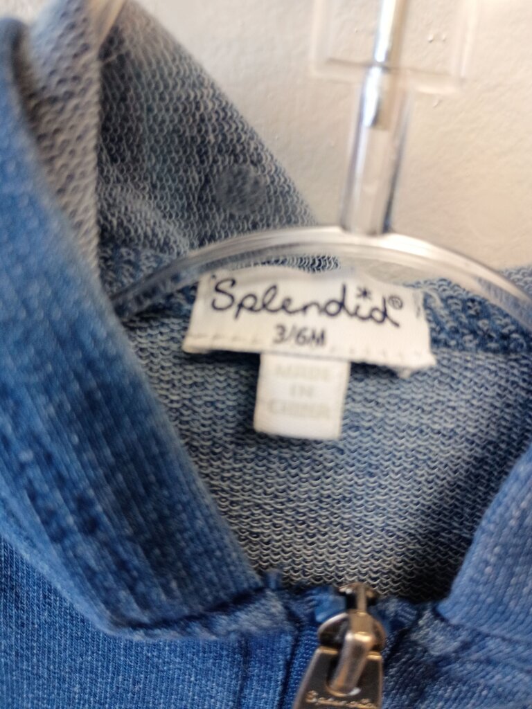 Splendid Blue Zip-Up Hoodie