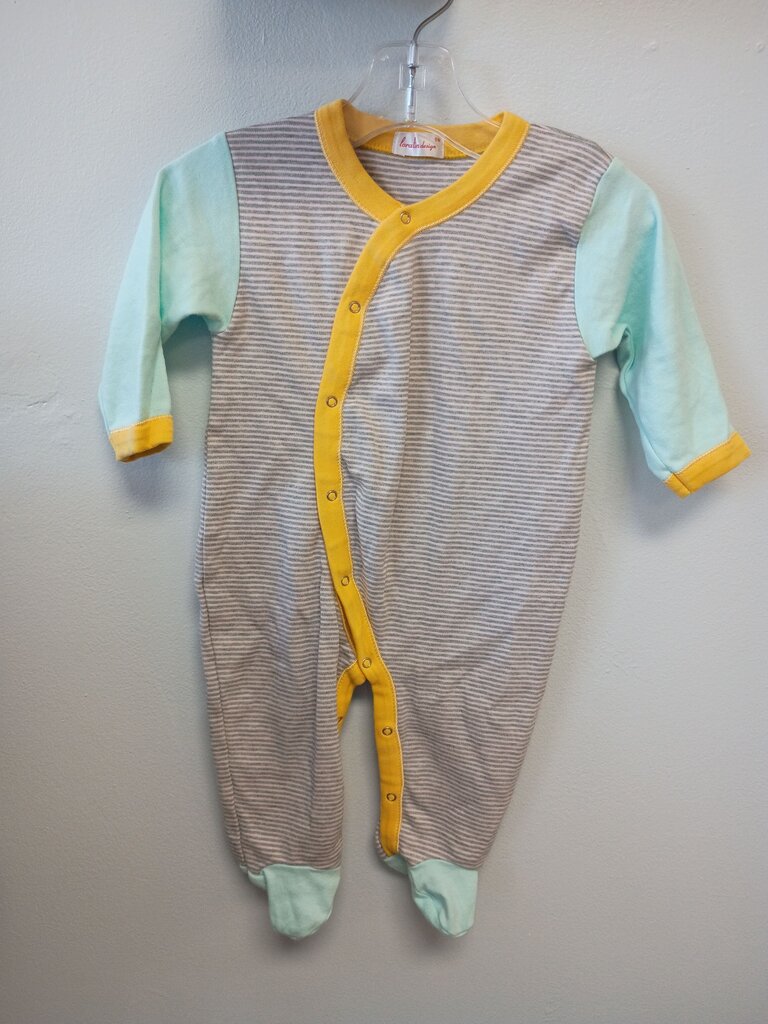 Loralin Design 6M Striped Baby Onesie