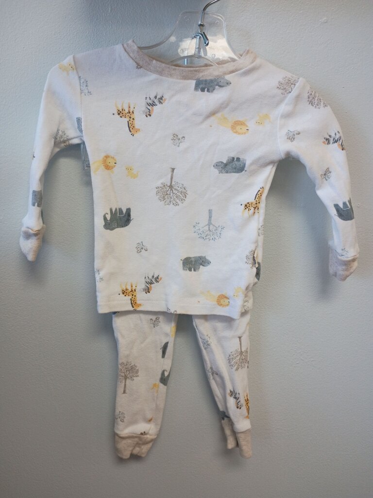 Organic Cotton Baby Pajama Set with Animal Print