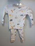Organic Cotton Baby Pajama Set with Animal Print