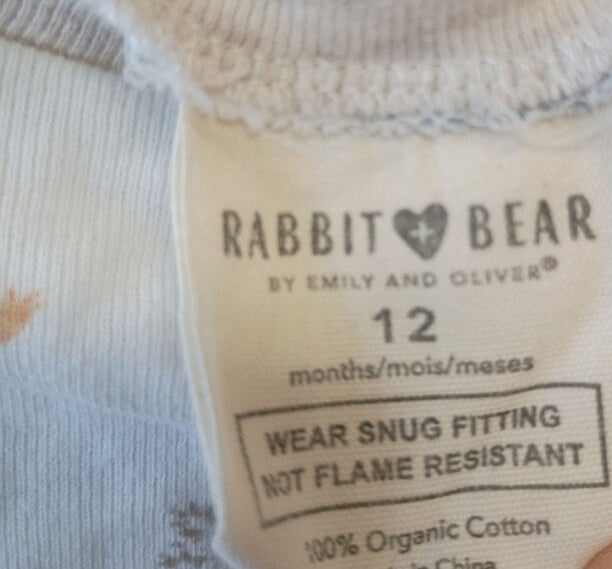 Organic Cotton Baby Pajama Set with Animal Print