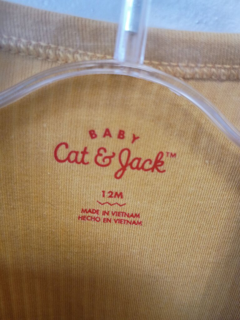 Baby Cat & Jack Sleeveless Yellow Romper