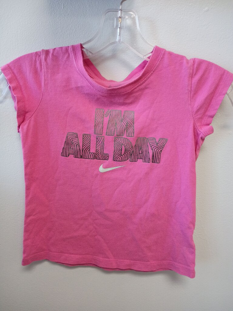 Nike Pink T-Shirt with 'I'm All Day' Print