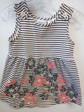 Maggie & Zoe Striped Floral Dress
