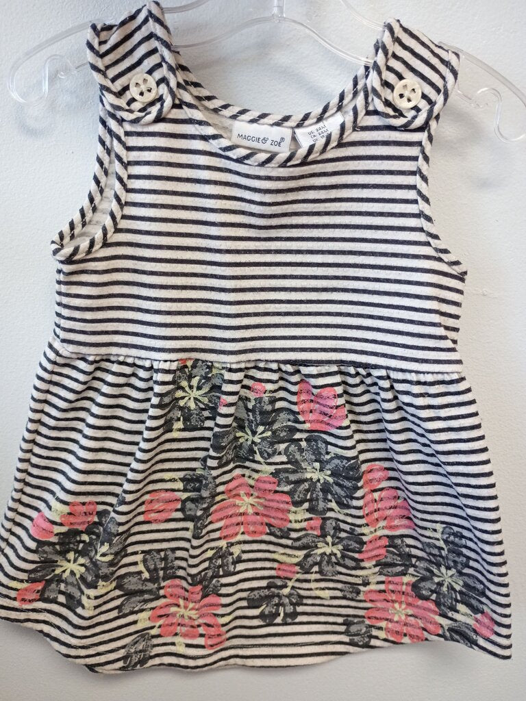 Maggie & Zoe Striped Floral Dress