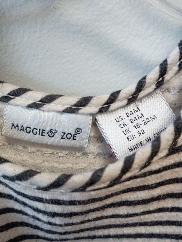 Maggie & Zoe Striped Floral Dress