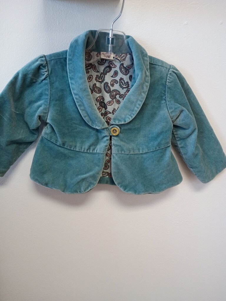 Old Navy Teal Velveteen Baby Jacket