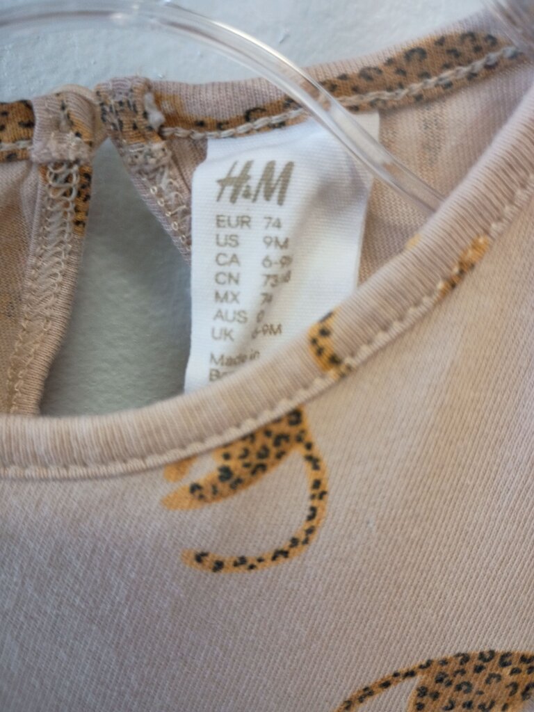 H&M Leopard Print Ruffled Top