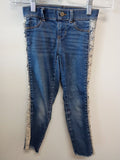 Wonder Nation Girls' Jegging with Lace Detail
