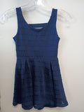 Navy Blue Crochet Dress