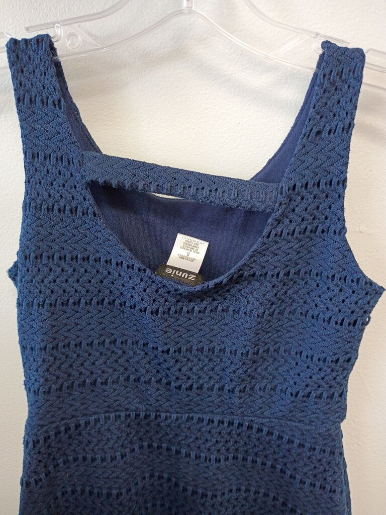 Navy Blue Crochet Dress