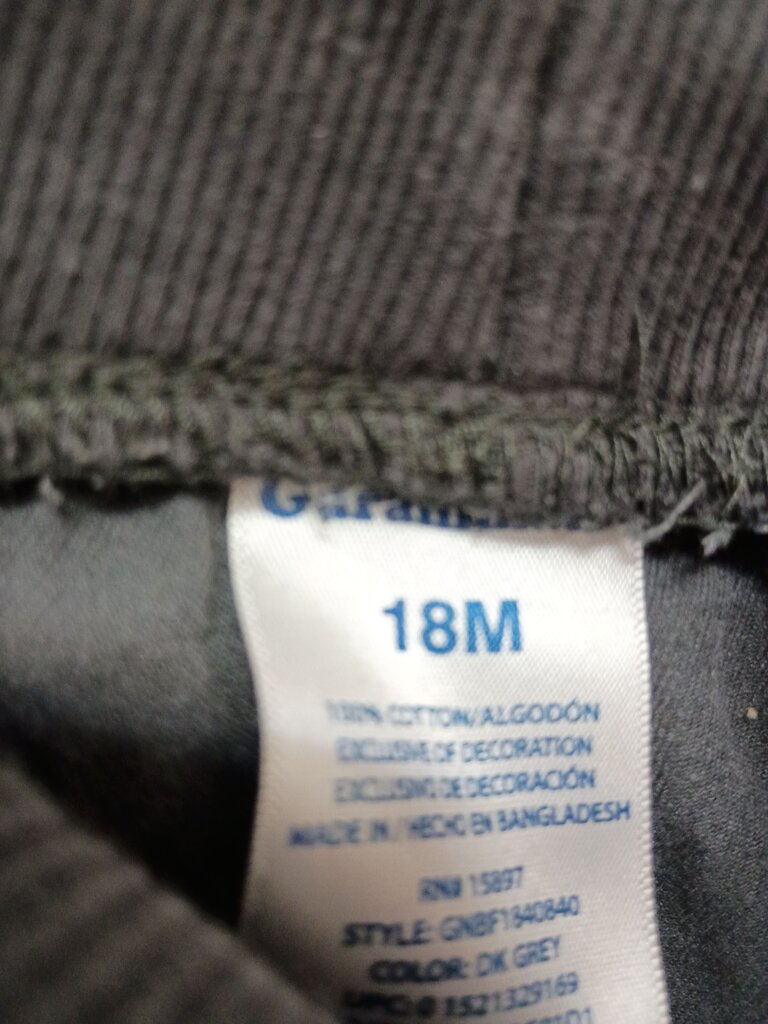 Dark Grey Cotton Pants for Infants