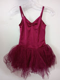 Matilda Girls' Burgundy Tulle Dress