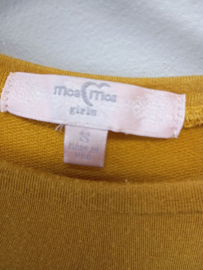 Moose and Moose Girls' Yellow Star Sleeve Shirt