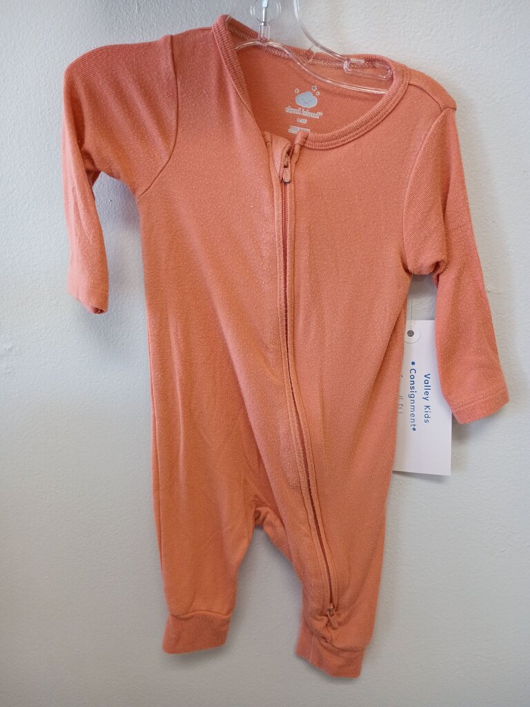 * Cloud Island Coral Baby Zip-Up/Down Sleeper, size 0-3mos.