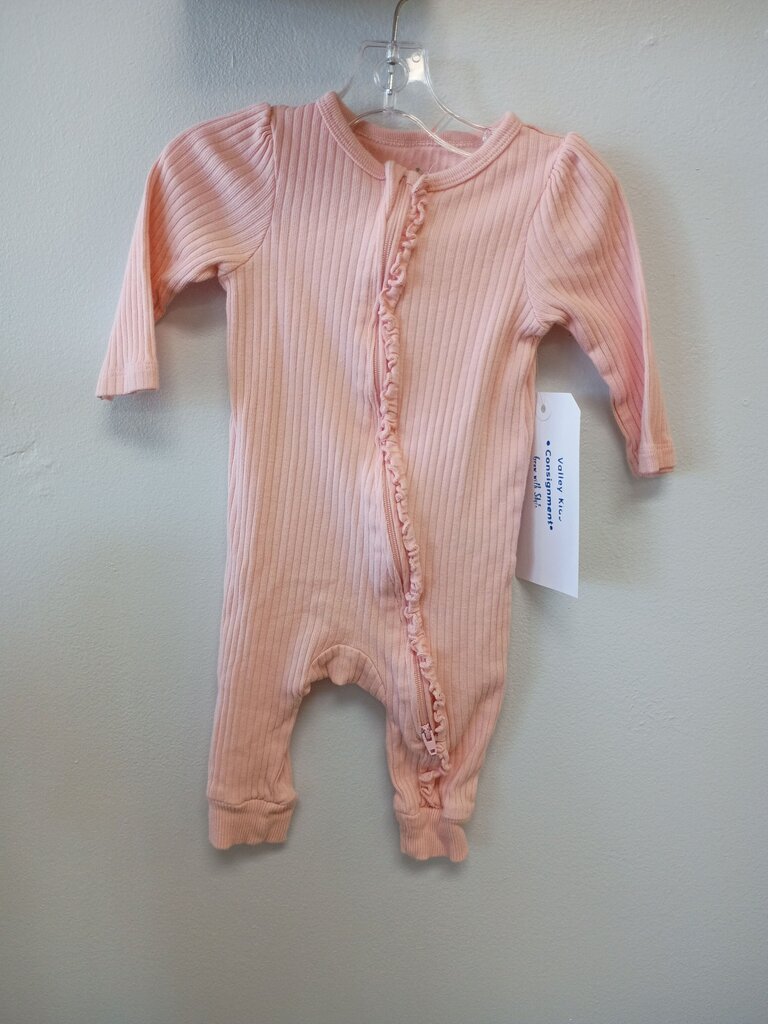 * Cloud Island Soft Pink Ruffled Baby Sleeper, size 0-3mos.