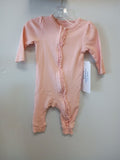 * Cloud Island Soft Pink Ruffled Baby Sleeper, size 0-3mos.