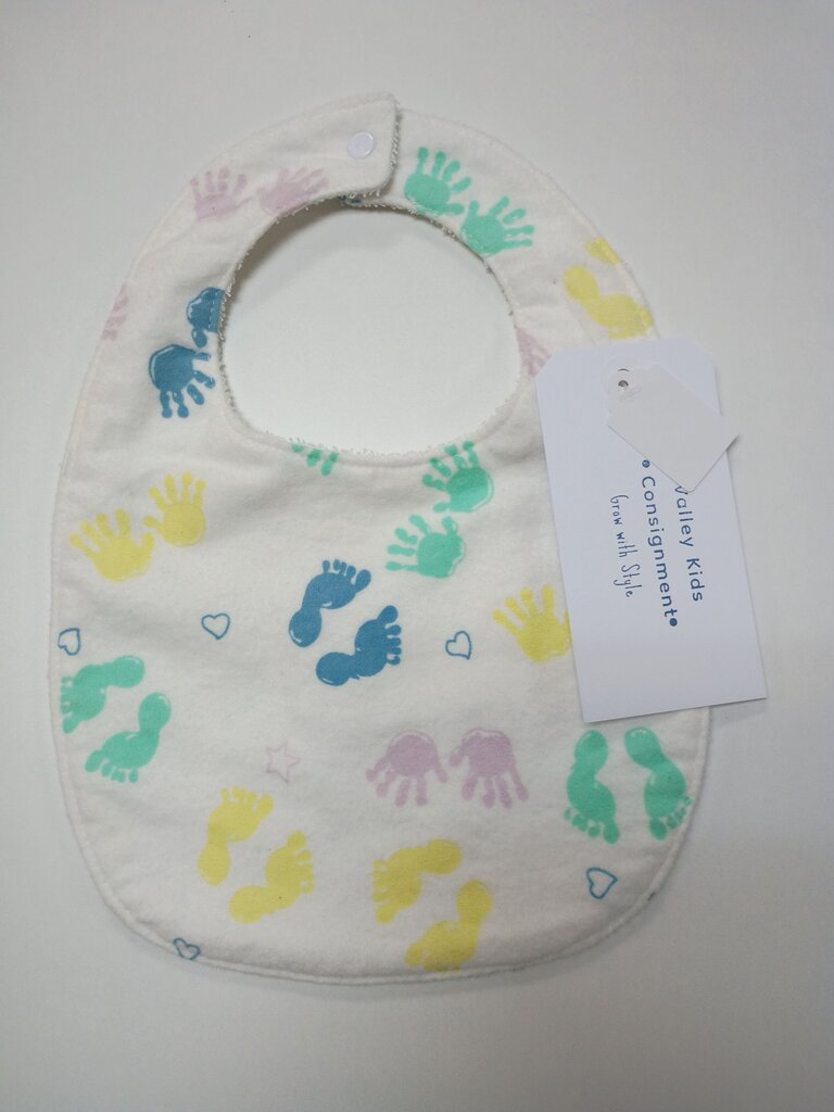 Baby Bib with Colorful Handprints