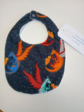Colorful Dragon Print Baby Bib