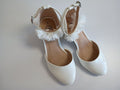 White Flower Strap Shoes