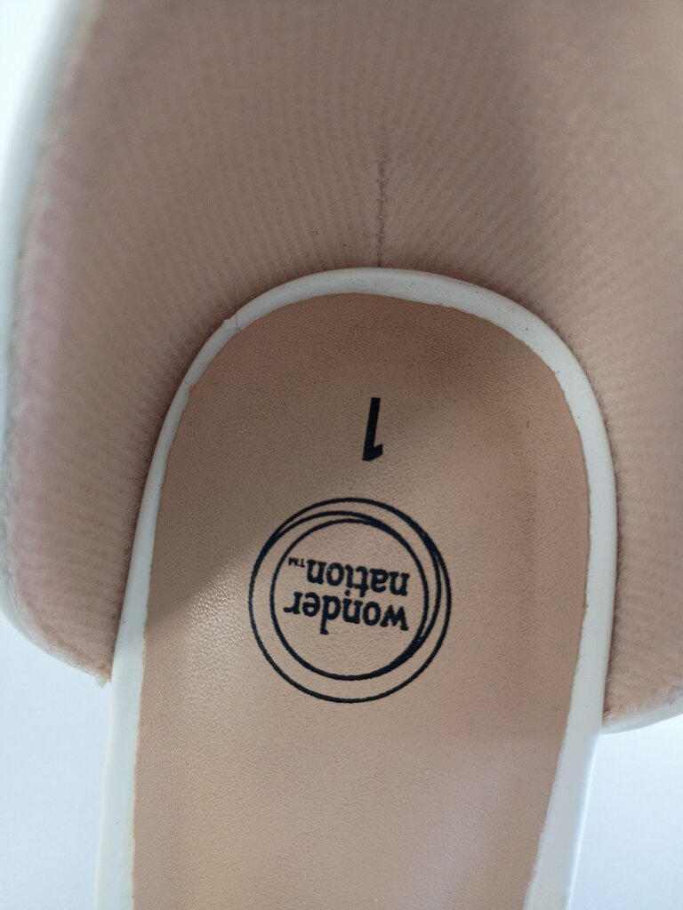 White Flower Strap Shoes