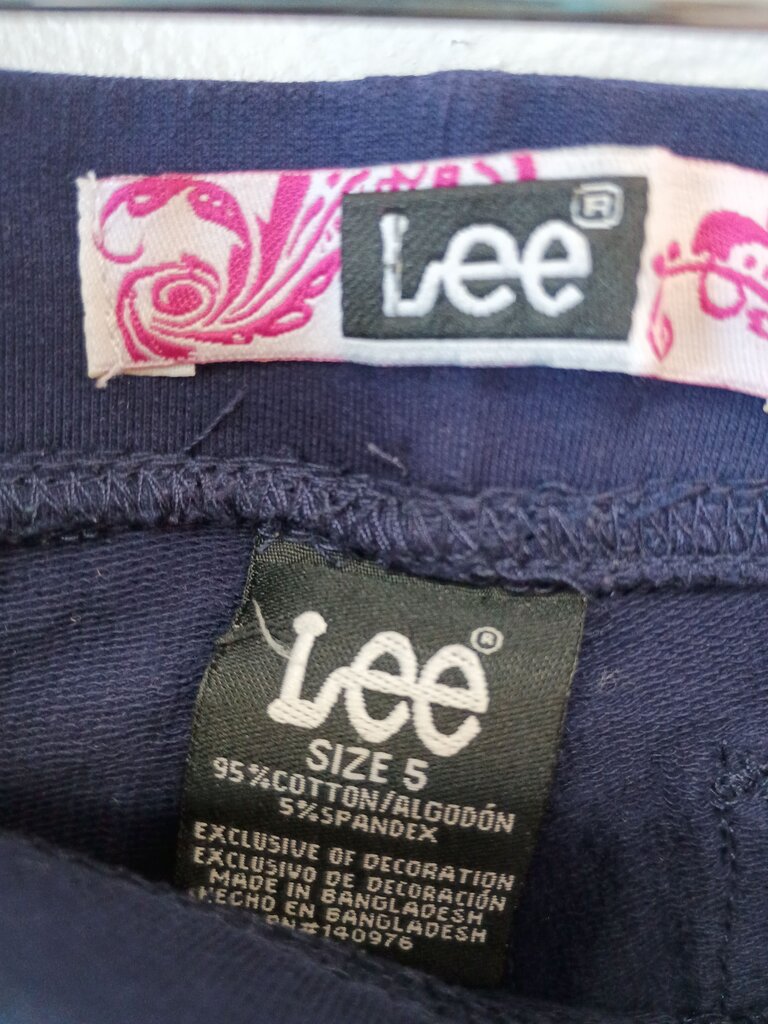 Lee Girls' Navy Pants Size 5