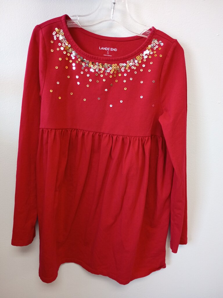 Lands' End Red Sequin Dress