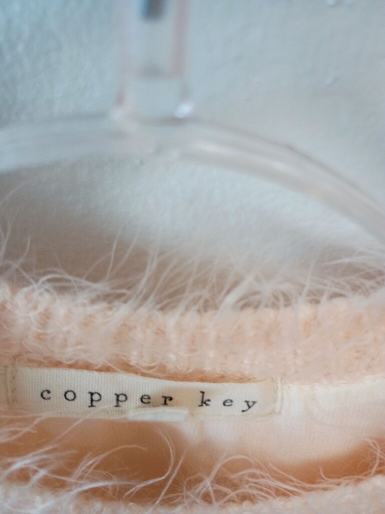 Copper Key Fluffy Pink Sweater