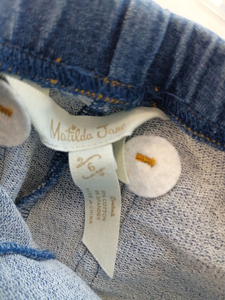 Matilda Jane Girls Blue Denim Leggings with Ruffled Hem