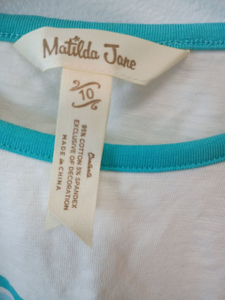 Matilda Jane Girls Long Sleeve Shirt with Colorful Stripes