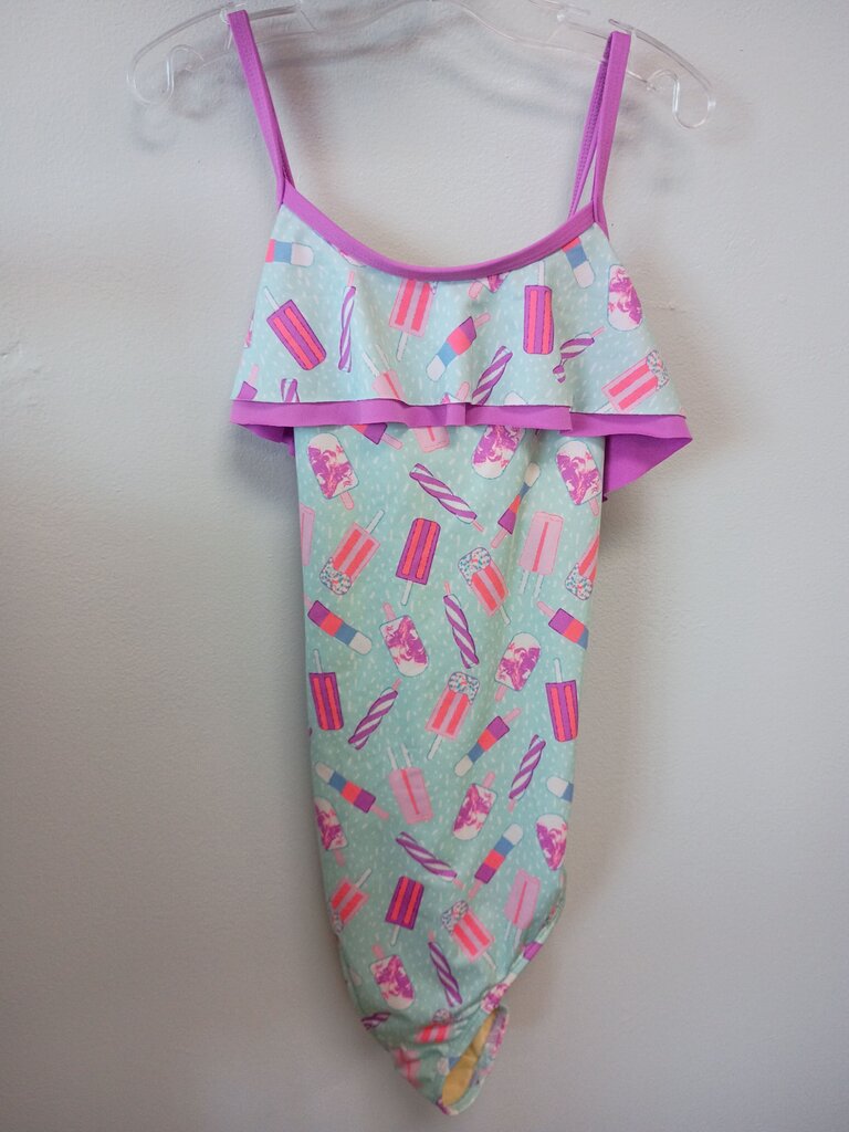 Lands' End Girls' Swimsuit with Ice Cream Print