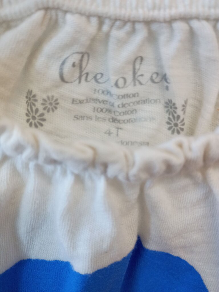 Cute Girl's Blue Hat Graphic Long Sleeve Top