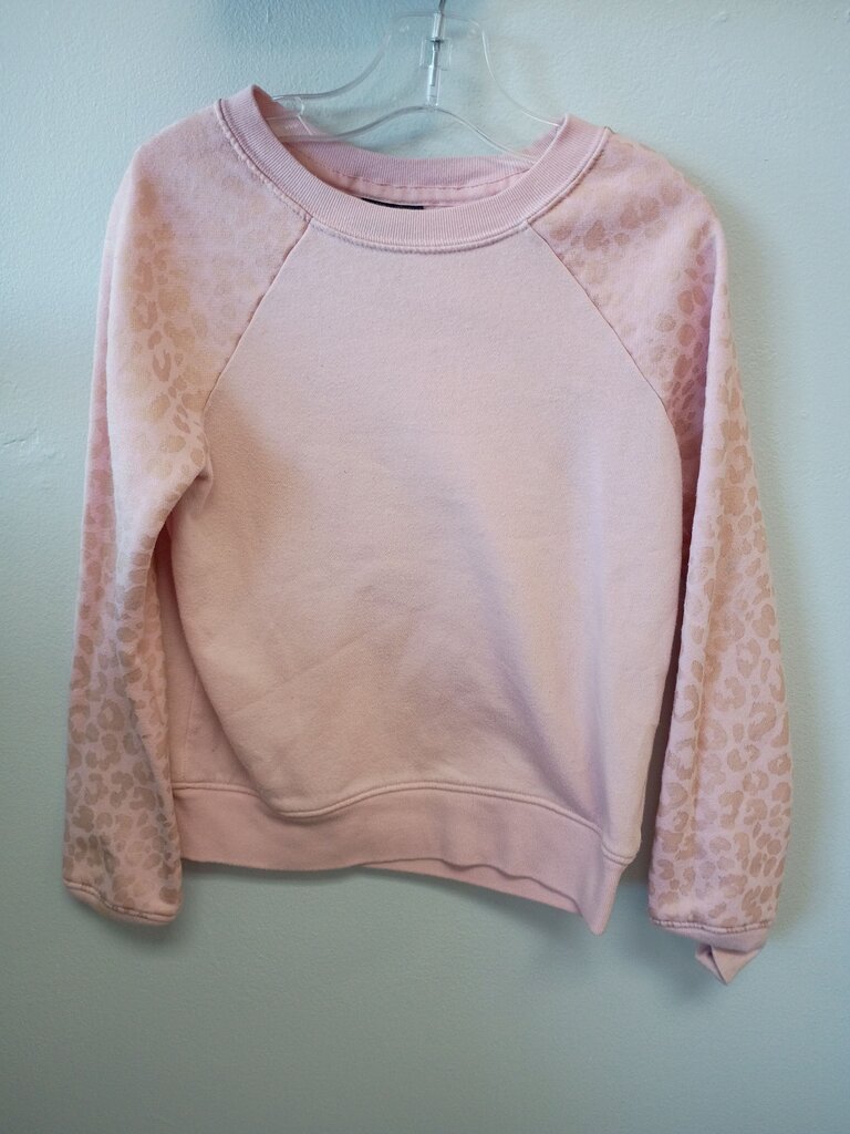 Athletic Works Pink Sweatshirt with Leopard Print Sleeves