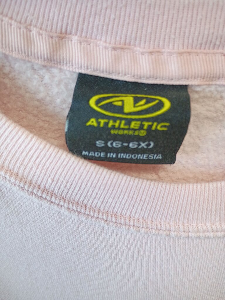 Athletic Works Pink Sweatshirt with Leopard Print Sleeves