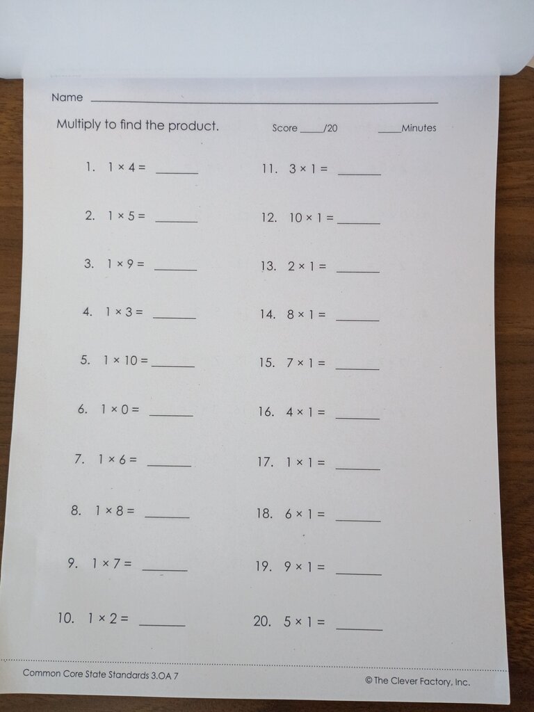 Teaching Tree Multiplication and Division Timed Tests