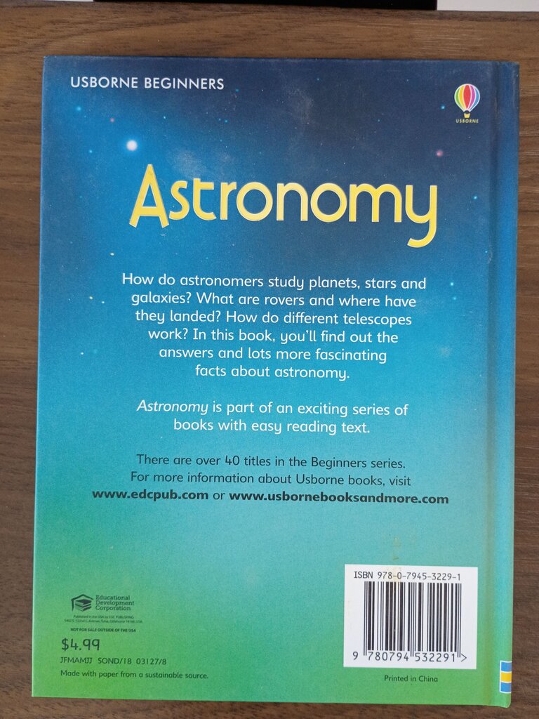 Usborne Beginners Astronomy Book