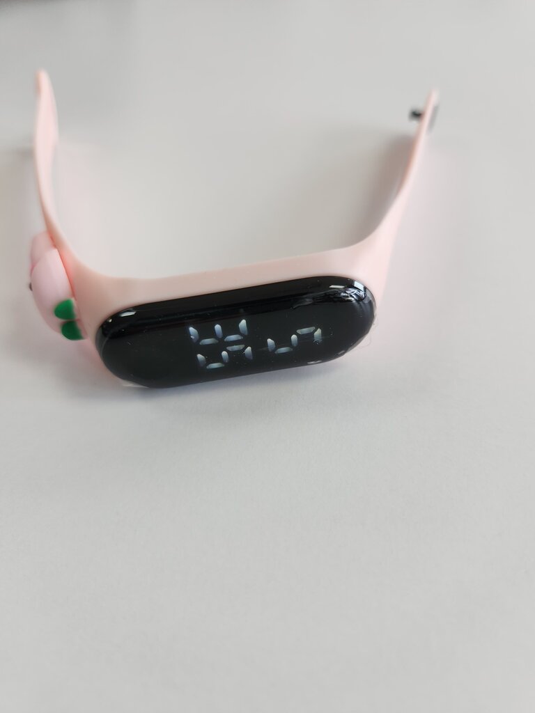 Digital Watch with Floral Design