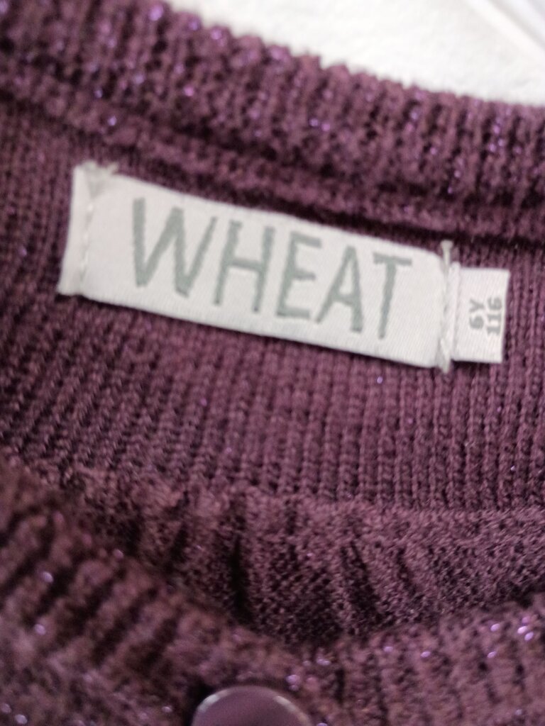 Wheat Girls' Purple Sparkly Cardigan