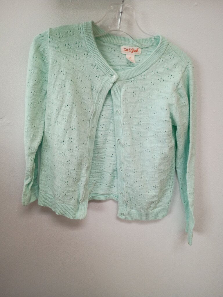 Cat & Jack Girls' Lightweight Mint Cardigan