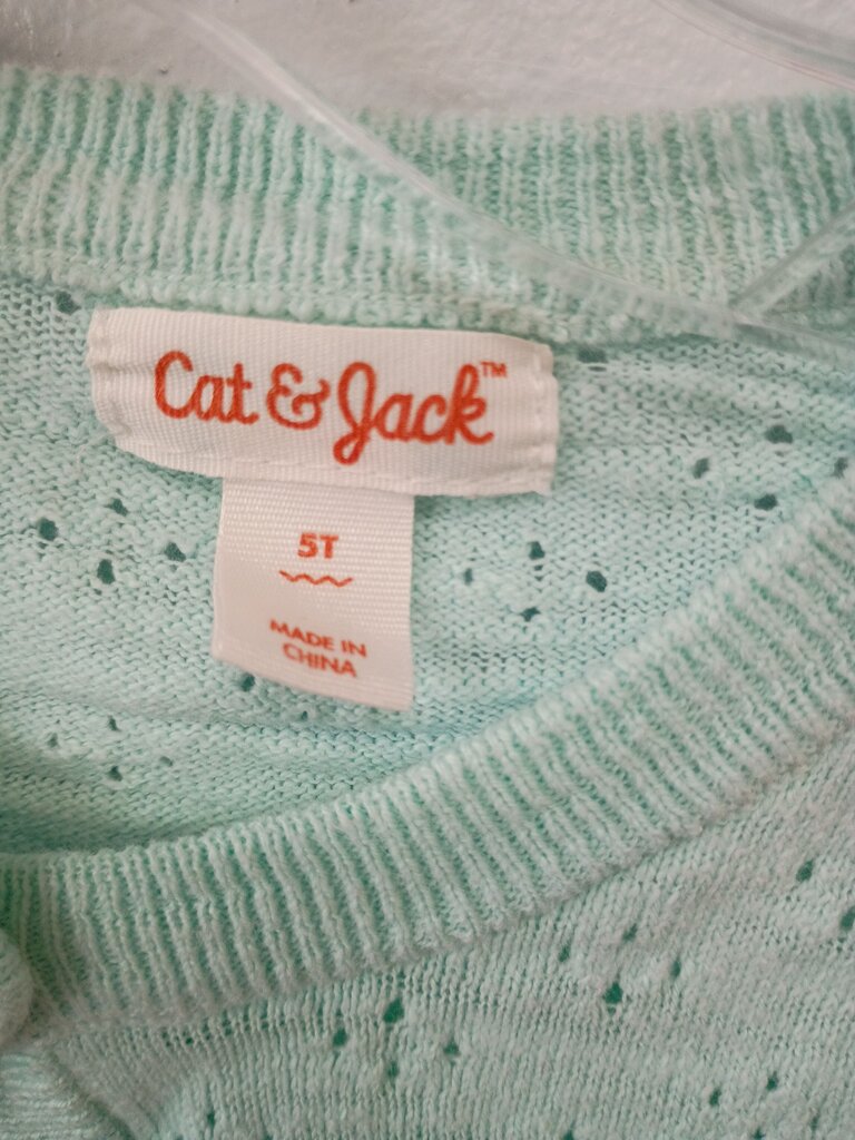 Cat & Jack Girls' Lightweight Mint Cardigan