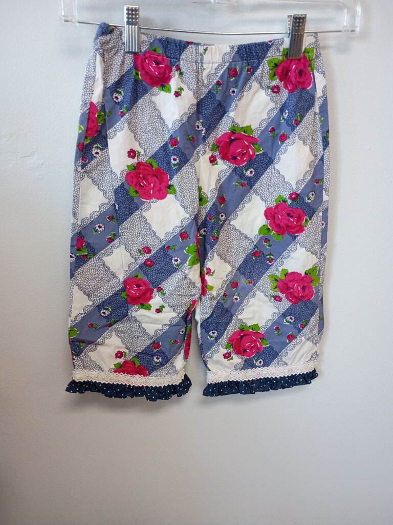 Vintage Couture Girls Floral Print Pants