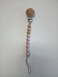 Silicone and Wood Pacifier Clip