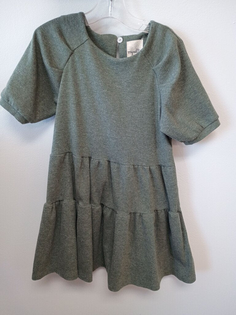 Vignette Green Tiered Dress