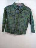 Andy & Evan Boys' Green and Blue Plaid Shirt
