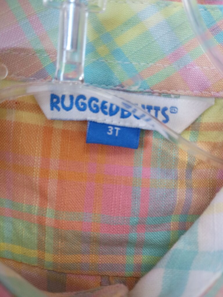 Rugged Butts 3T Colorful Plaid Button-Up Shirt