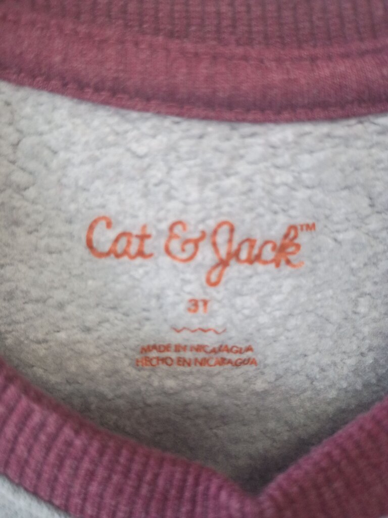 Cat & Jack Grey and Maroon Sweatshirt